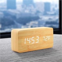 PREOWNED Wooden Digital Alarm Clock Model W16038