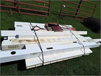 Lot White Vinyl Fencing Pieces (All)