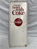 Original embossed Coca Cola sign approx