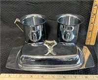 Stainless Butter Cream and Sugar Set