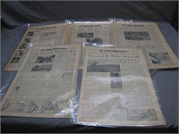 6 Antique Stars & Stripes London Ed. Newspapers