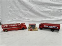Mobil tankers & small tin service station