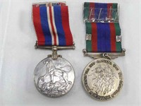 TWO WWII WAR MEDALS