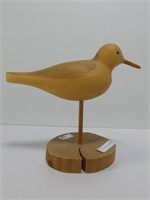 WOOD CARVED SHORE BIRD - 7" TALL