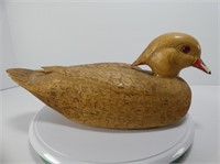 RALPH DEAGLE HAND CARVED WOOD DUCK