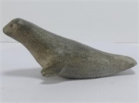 SOAPSTONE CARVED SEAL - 5.25" LONG