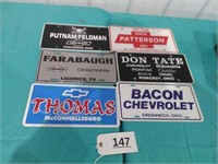 6 Auto Dealer License Plates
