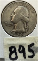 1954D Washington Silver Quarter