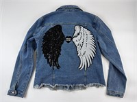 Angel Wing Denim Jacket With Tags, Sweet Look XL