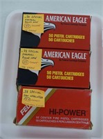 142 FEDERAL & AMERICAN EAGLE .38 SPECIAL ROUNDS