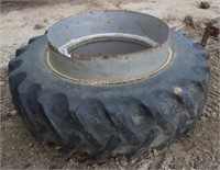 BF Goodrich 18.4-38 Tire on Band Dual Rims