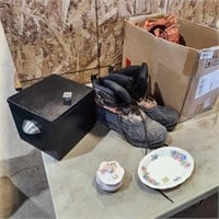 Sz 12 Winter Boots, Various Household Items