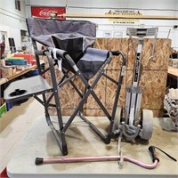 Golf Bag cart, cane, lawn chair