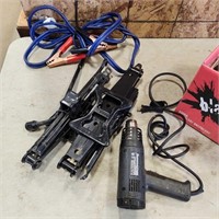 Scissor jacks & Booster cables, heat gun