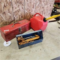 Toolbox, gas can, etc.
