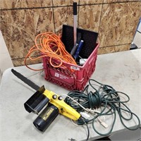 Electric Chainsaw, paint rollers, ext. cords