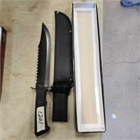 Unused Knife w Sheath 15" total length