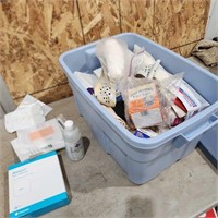 Tub of Medical & First aid Items
