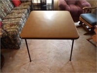 Brown Collapsible Card Table 35'' x 35''