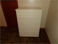 4-Drawer White Dresser 26w x 14d x 35T