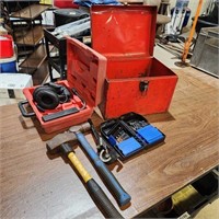 Diagnostic tool, drill bits, hammers, toolbox