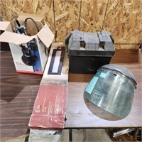 Sump Pump as is, Battery Box, Face Shield, Light