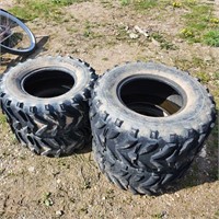 2- 26×9-12 Tires, 2- 26×11-12 Tires