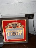 Electric Budweiser Light Sign (Works)