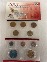 2001 Denver uncirculated coin set