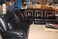 Leather Double Recliner , 5pc Couch Set, estate