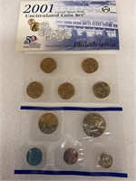 2001 Philadelphia uncirculated coin set
