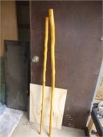 Hand Made Solid Wood Polished Walking Sticks