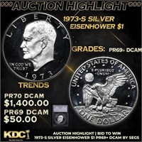Proof ***Auction Highlight*** 1973-s Silver Eisenh