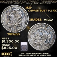 ***Auction Highlight*** 1829 Capped Bust Half Dime