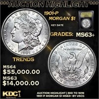 ***Auction Highlight*** 1901-p Morgan Dollar 1 Gra