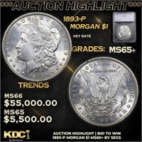 ***Auction Highlight*** 1893-p Morgan Dollar 1 Gra