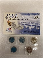 2001 Philadelphia uncirculated coin set