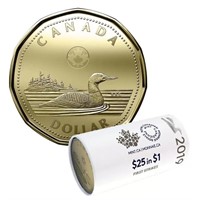 RCM 2019 Special Wrap Roll $1 Coins x 25  FIRST ST