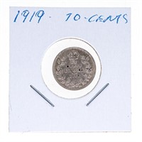 Canada 1919 Silver 10 Cents