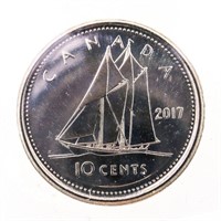 Canada 2017 Bluenose 10 Cents MS67 ICCS