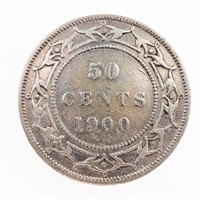 NFLD. 1900 Victoria Sterling Silver 50 Cents
