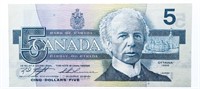 Bank of Canada 1986 $5 GEM UNC (ANH)  - OLMSTEAD O