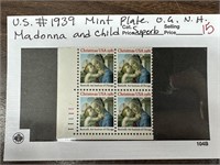 1939 MINT STAMP BLOCK OG NH MADONNA & CHILD