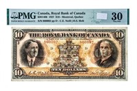 Canada, Royal Bank of Canada 1927 $10 -Montreal Qu