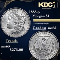 1888-p Morgan Dollar $1 Grades GEM Unc