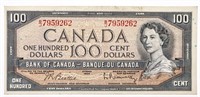 Bank of Canada 1954 $100 Devil's Face Portrait