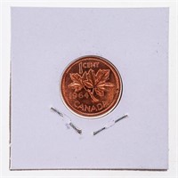1964 Canada One Cent Coin - D.D. (DEI) Error Coin
