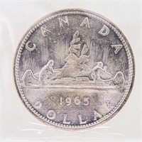 1965 Canada Silver Dollar MS64 LB/B5 Cameo  ICCS