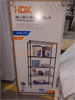 HDX 5-shelf storage unit  36" W x16"Lx 72"H