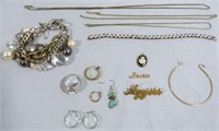 10K GOLD PLATED/STERLING MIXED JEWELRY LOT